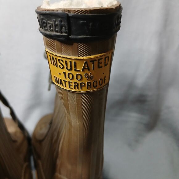 Weather Spirits Insulated Waterproof Boots Steel Shank Fishing Hunting Mens Sz 9 - Picture 5 of 13